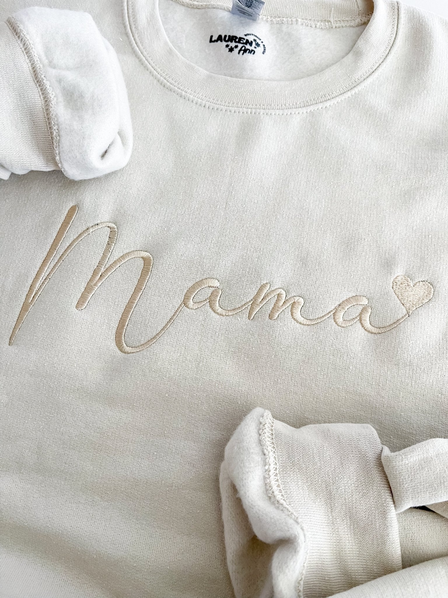 Mama Embroidered Crew Sweatshirt - Designs by Lauren Ann