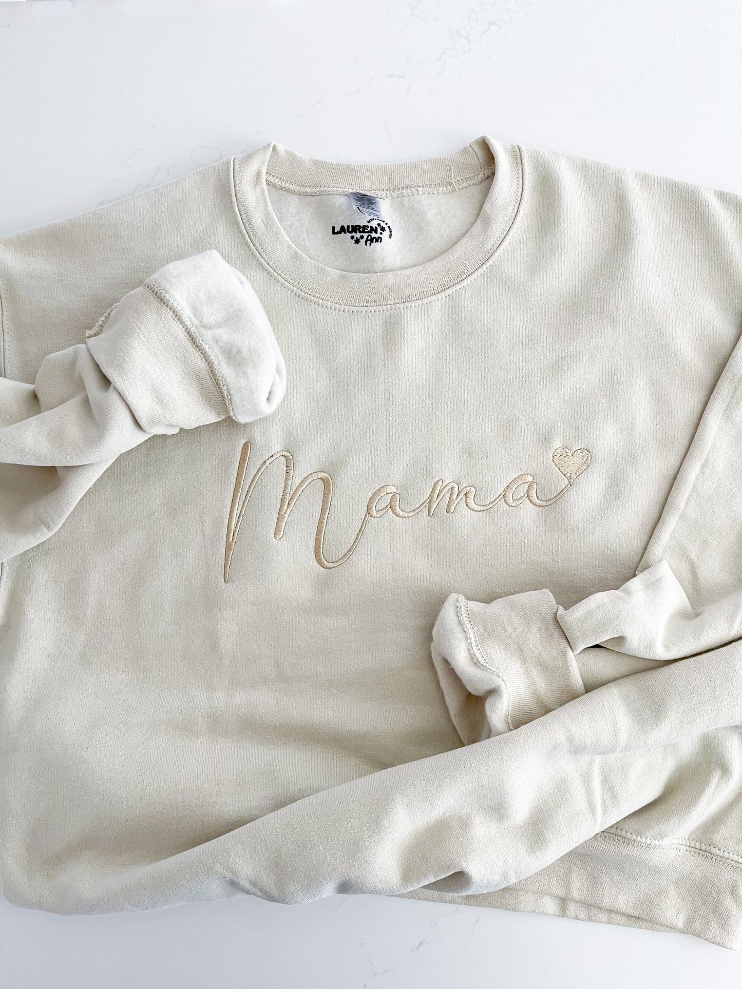 Mama Embroidered Crew Sweatshirt - Designs by Lauren Ann