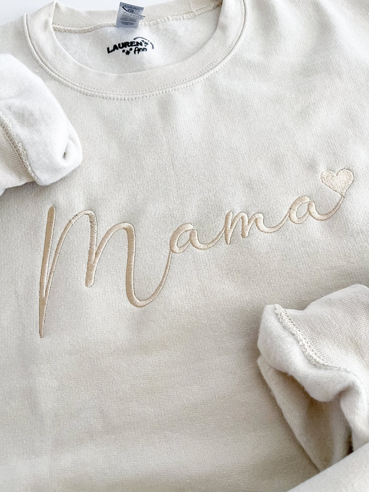 Mama Embroidered Crew Sweatshirt - Designs by Lauren Ann