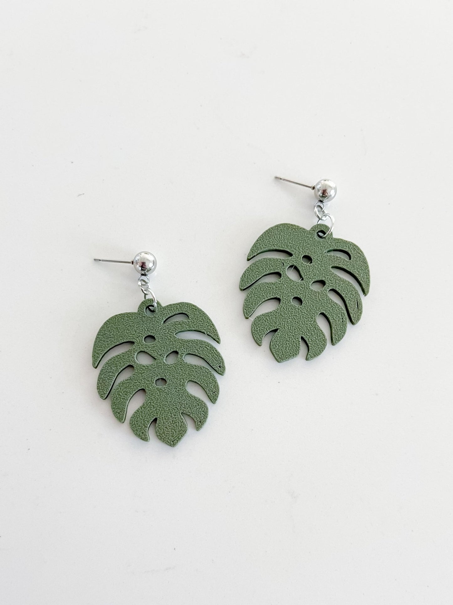 Monstera Leaf Earrings - Designs by Lauren Ann