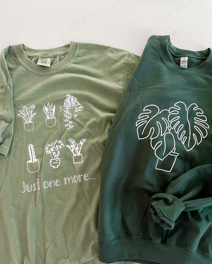 Monstera Plant Crew Sweatshirt - Designs by Lauren Ann