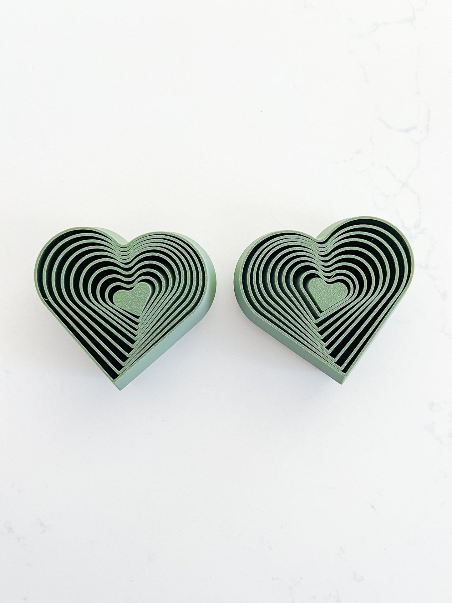 Olive Green Heart Fidgets - Designs by Lauren Ann