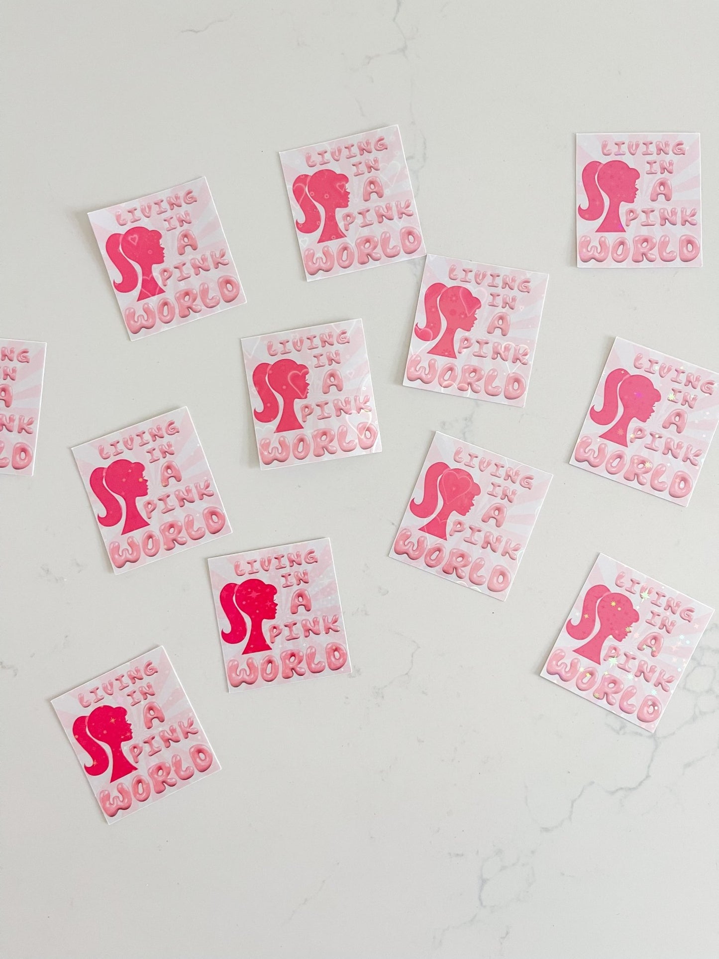 Pink World Sticker - Designs by Lauren Ann