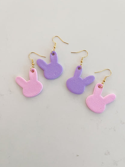 Polymer Clay Bunny Dangles - Designs by Lauren Ann