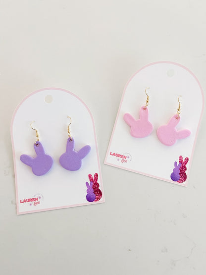 Polymer Clay Bunny Dangles - Designs by Lauren Ann