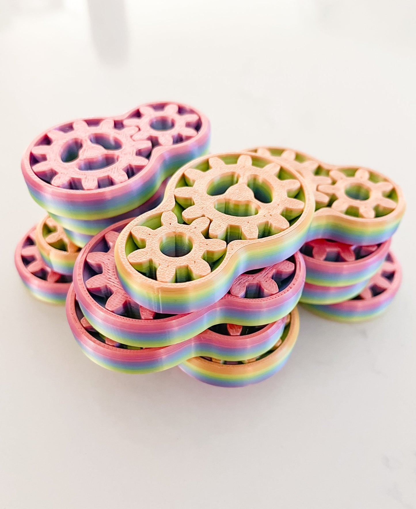 Rainbow Double Gear Fidget Toy - Designs by Lauren Ann