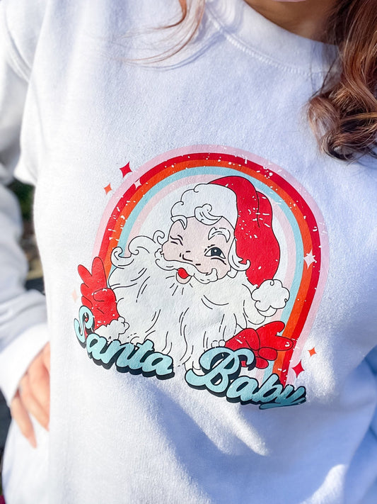 Santa Baby Crewneck Sweatshirt - Designs by Lauren Ann