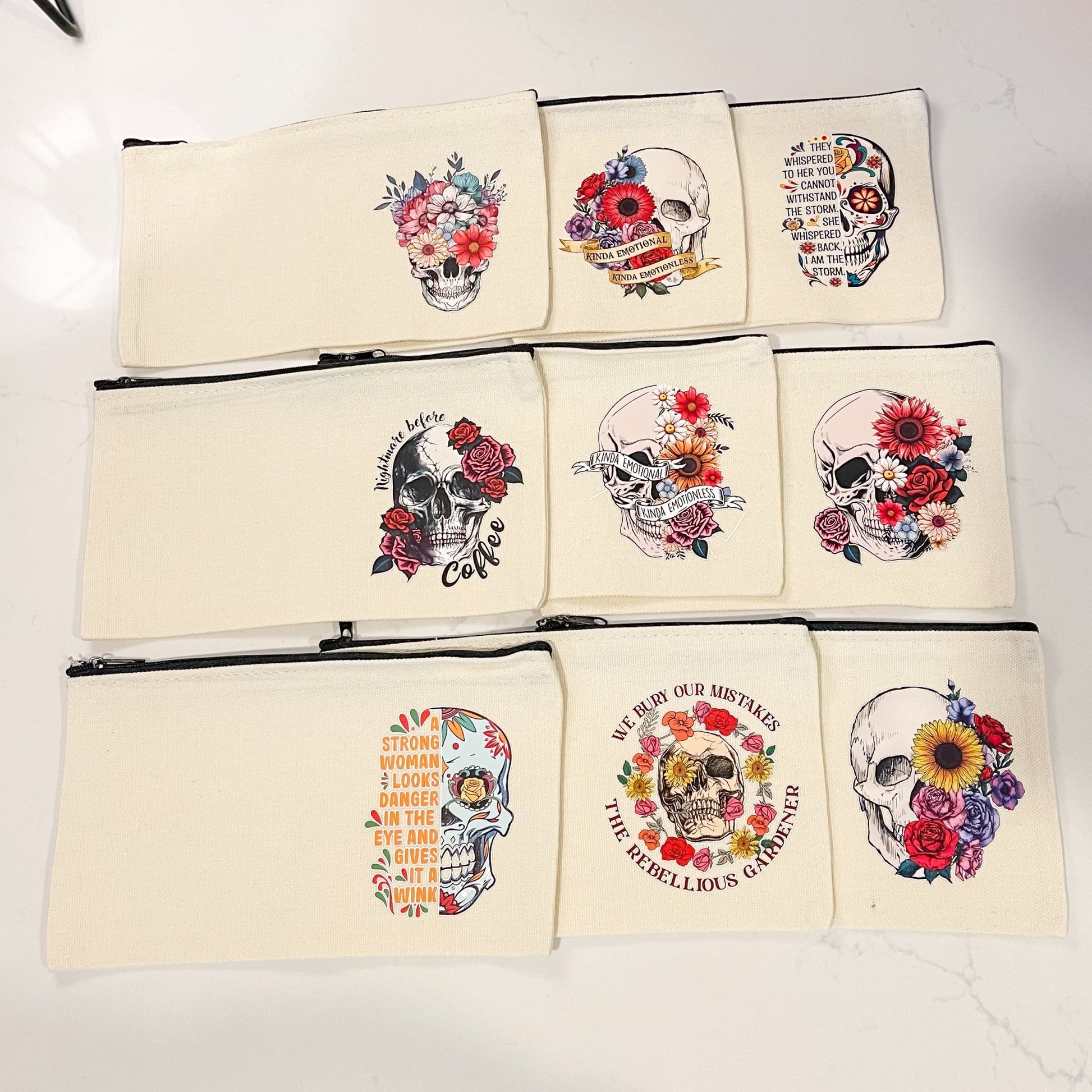 Skelly Canvas Bags - Designs by Lauren Ann