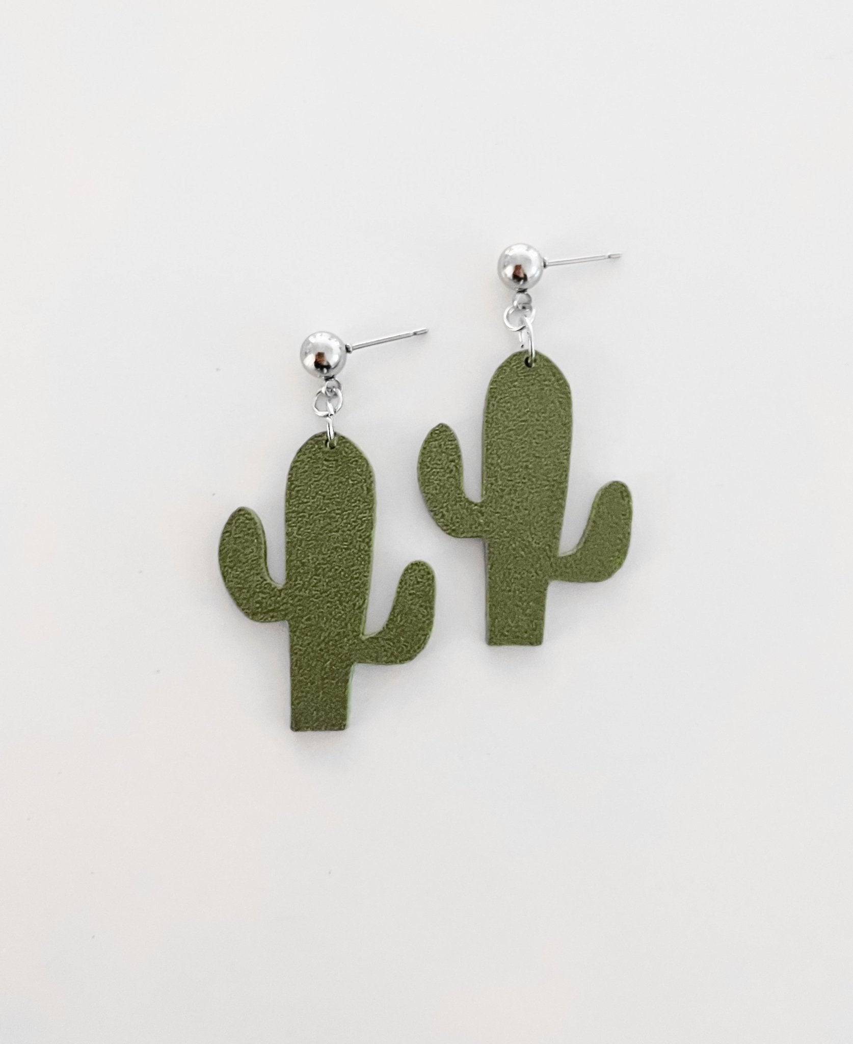 Solid Cactus Earrings - Designs by Lauren Ann
