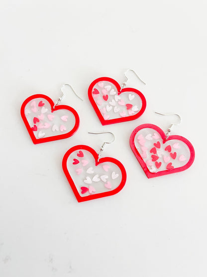 Sprinkle Heart Earrings - Designs by Lauren Ann