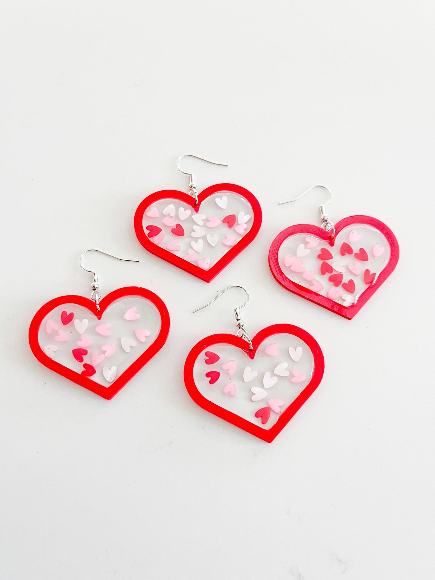 Sprinkle Heart Earrings - Designs by Lauren Ann