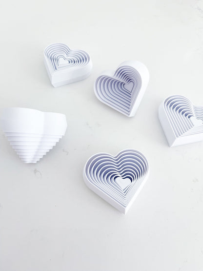 White Heart Fidgets - Designs by Lauren Ann