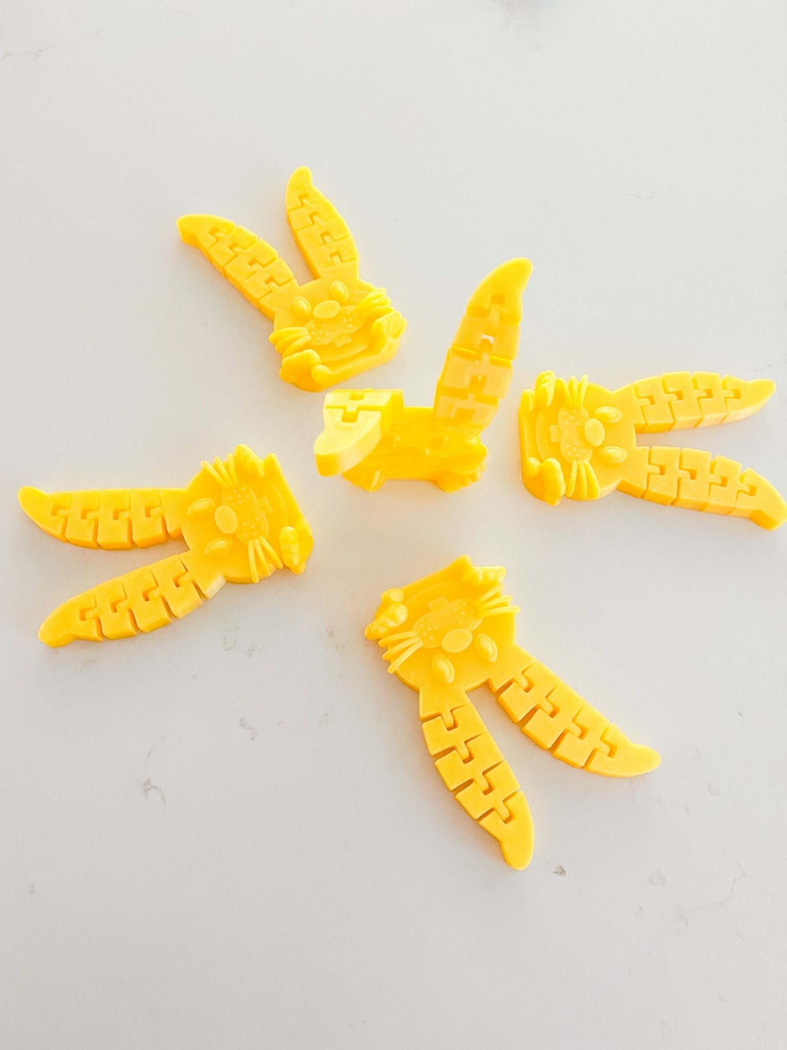 Yellow Glitter Bunny Fidget Toy - Designs by Lauren Ann