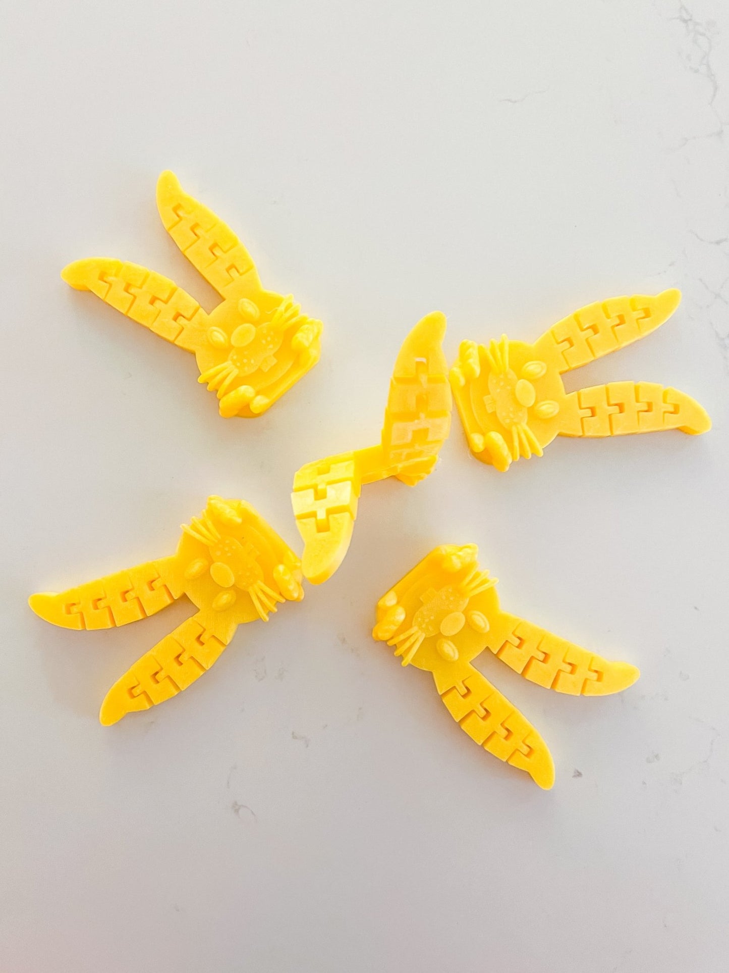 Yellow Glitter Bunny Fidget Toy - Designs by Lauren Ann