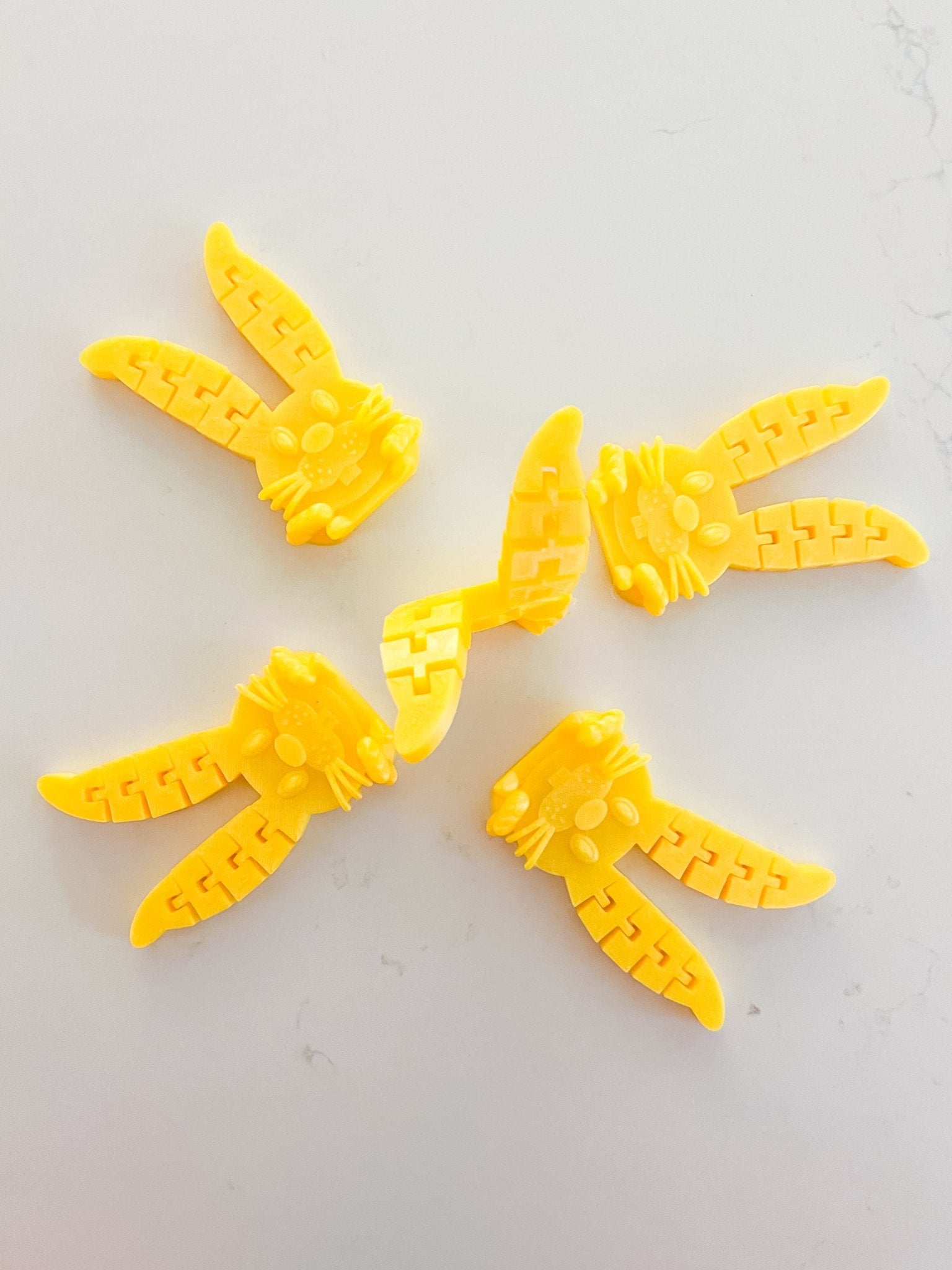 Yellow Glitter Bunny Fidget Toy - Designs by Lauren Ann